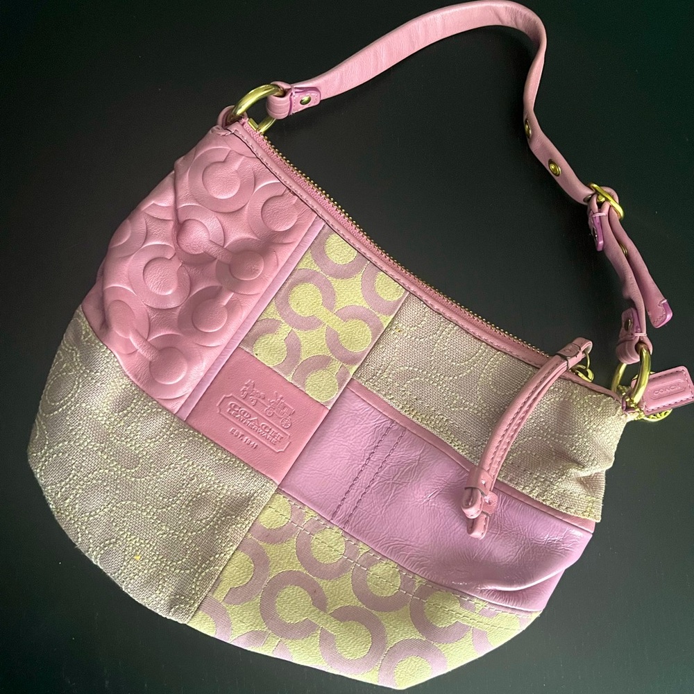 Coach Pink Patchwork Shoulderbag